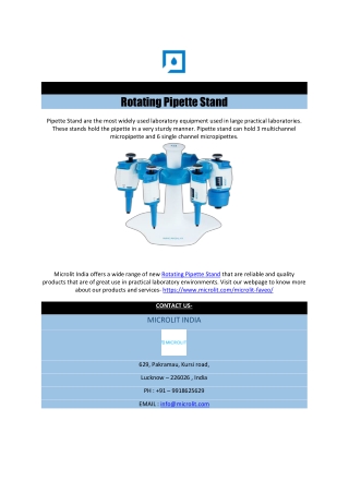 Rotating Pipette Stand