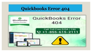 Dial 1-855-615-2111| Quickbooks Error 404