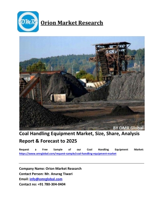 Coal Handling Equipment Market Growth, Size, Share, Industry Report and Forecast 2019-2025