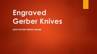 Engraved Gerber Knives