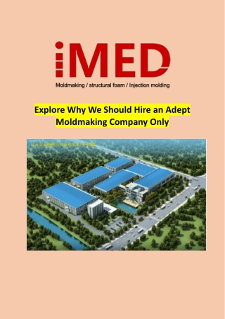 Explore Why We Should Hire an Adept Moldmaking Company Only