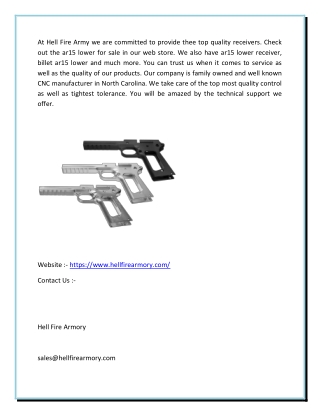 Ar15 80 Lower -|( Hell Fire Armory )