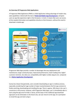 An Overview Of #ProgressiveWebApplications