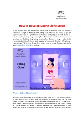 How to Develop Dating Clone Script