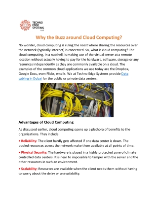 Why The Buzz Around Cloud Computing?