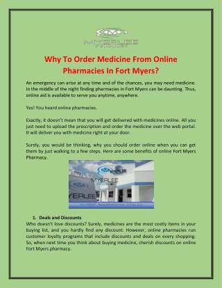 Find Best Pharmacies In Fort Myers