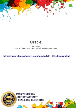 2020 1Z0-1072 Dumps - 1Z0-1072 Questions Answers - Dumpsforsure.com