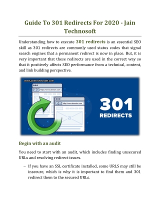 Guide To 301 Redirects For 2020 - Jain Technosoft