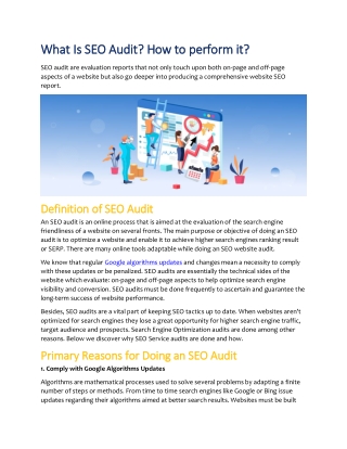 What Is SEO Audit? Why And How Do You Do An SEO Audit?