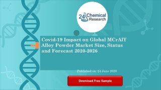 Covid 19 Impact on Global MCrAlY Alloy Powder Market Size, Status and Forecast 2020 2026