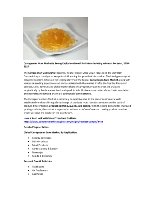 Carrageenan Gum Market