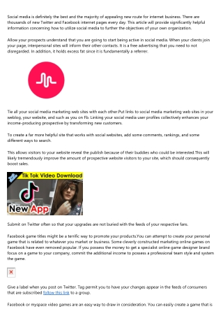 Great Ideas To Help You With The Social Media Marketing Prepare