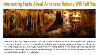 Interesting Facts About Arkansas Nobody Will Tell You