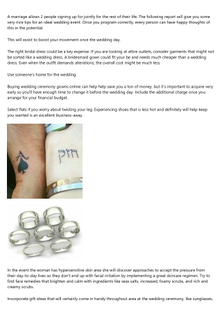 Some Easy Advice On An Memorable Wedding