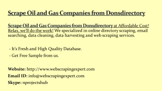 Scrape Oil and Gas Companies from Donsdirectory