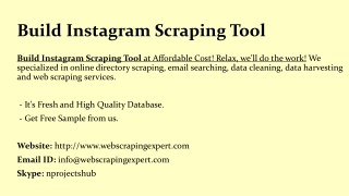 Build Instagram Scraping Tool