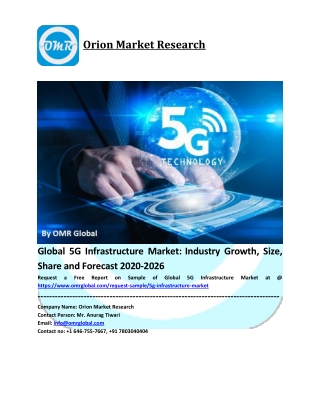 Global 5G Infrastructure Market Growth, Size, Share, Industry Report and Forecast to 2020-2026