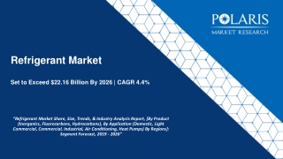 Refrigerants Market Size To Reach $22.16 Billion by 2026 | CAGR: 4.4%