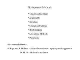 Phylogenetic Methods