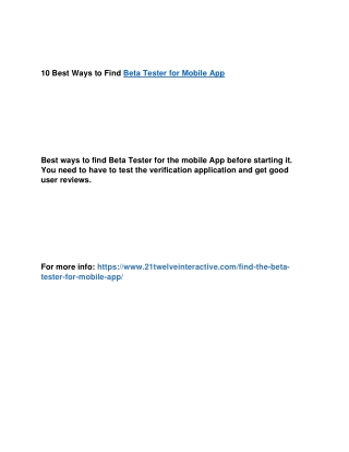 10 Best Ways to Find Beta Tester for Mobile App