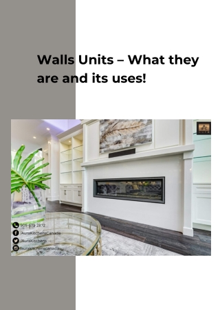 Walls Units – What they are and its uses
