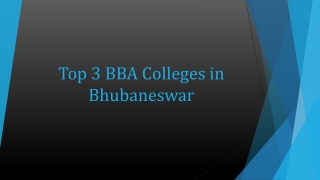 Top 3 BBA Colleges in Bhubaneswar