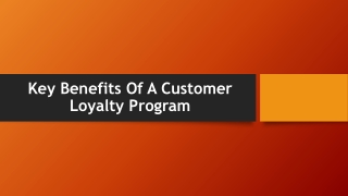 Key Benefits of a Customer Loyalty Program