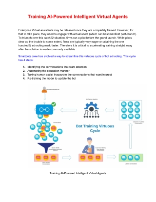 Training AI-Powered Intelligent Virtual Agents Chatbots
