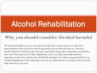 Alcohol rehabilitation center noida