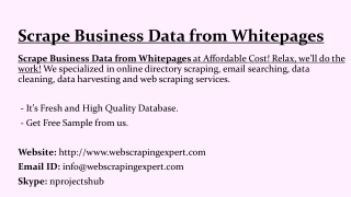 Scrape Business Data from Whitepages