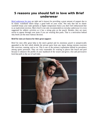 5 reasons you should fall in love with Brief underwear