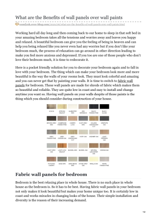 What are the Benefits of wall panels over wall paints