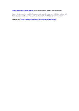 Expert Node Web Development - Web Development With Node and Express
