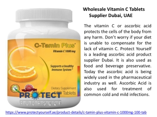 ascorbic acid product supplier Dubai