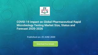 COVID 19 Impact on Global Pharmaceutical Rapid Microbiology Testing Market Size, Status and Forecast