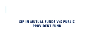 SIP in Mutual Funds v/s PPF