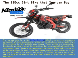 The 250cc Dirt Bike that You can Buy