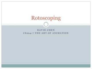 Rotoscoping