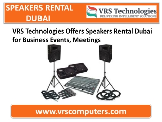 Best Speaker Rental Services In Dubai