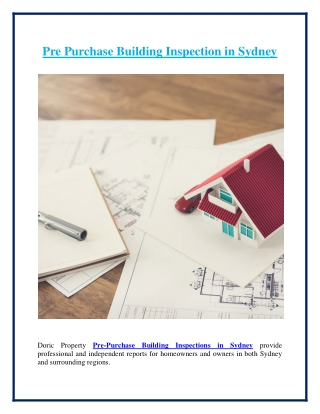 Pre Purchase Building Inspection Sydney