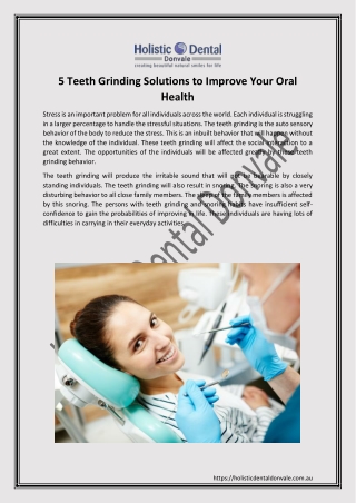 5 Teeth Grinding Solutions to Improve Your Oral Health