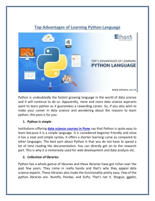 Ethan’s Tech | Best Python Training Institute in Pune