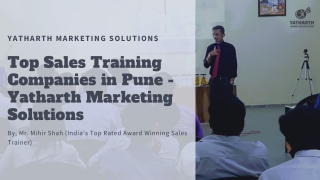 Top Sales Training In Pune - Yatharth Marketing Solutions