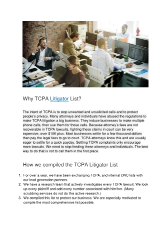 TCPA Litigator List