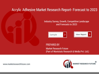 Acrylic Adhesives Market Revenue - Analysis, Growth, Size, Industry Overview, Demand, Forecast and Outlook 2025