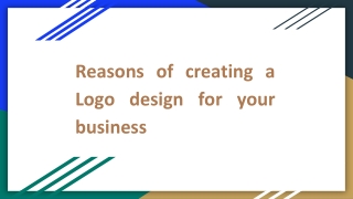 Reasons of creating a Logo design for your business