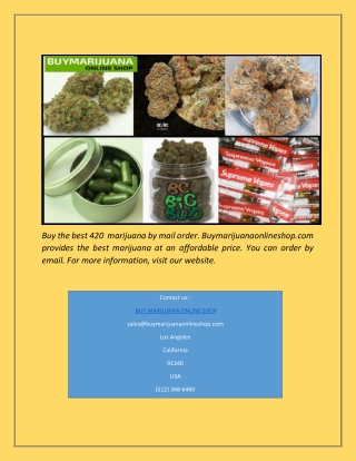 420 mail order worldwide | Buymarijuanaonlineshop.com