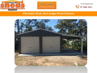 Affordable Sheds: Best Budget Sheds Brisbane