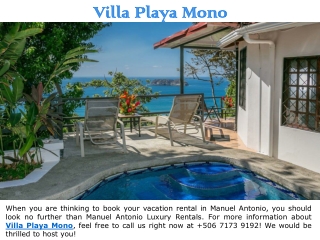 Villa Playa Mono