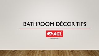 Bathroom décor tips - AGL Tiles